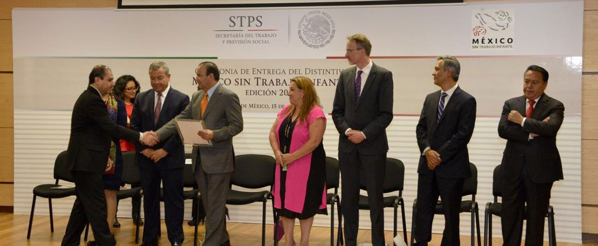Agnico Eagle Mexico Recognized With Mexico Without Child Labour Award